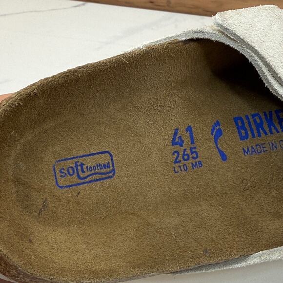 Birkenstock Sandals in White and Tan - Picture 9 of 12